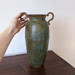 Beautiful copper toned rustic tall vase